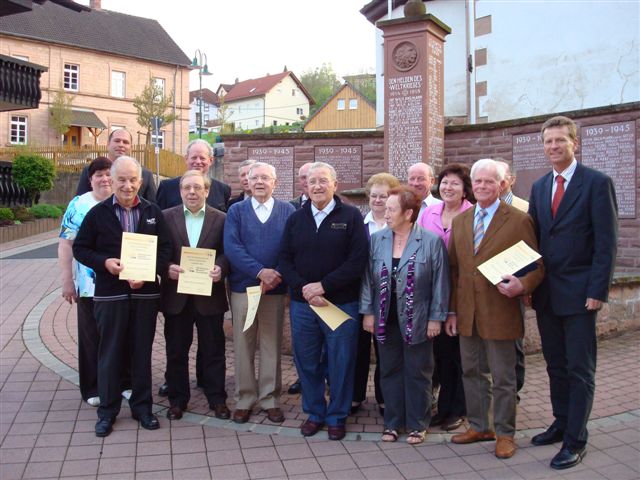 Große Freude herrschte bei den Ausgezeichneten Mitgliedern des Ortsverbandes Wiesthal/Krommenthal 