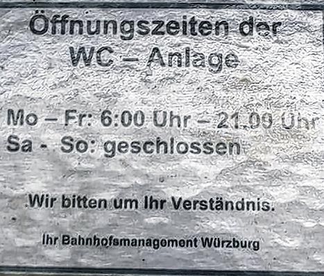 Freie Wähler zur WC-Anlage am Bahnhof Gemünden