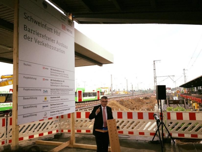 Spatenstich am Schweinfurter Hauptbahnhof